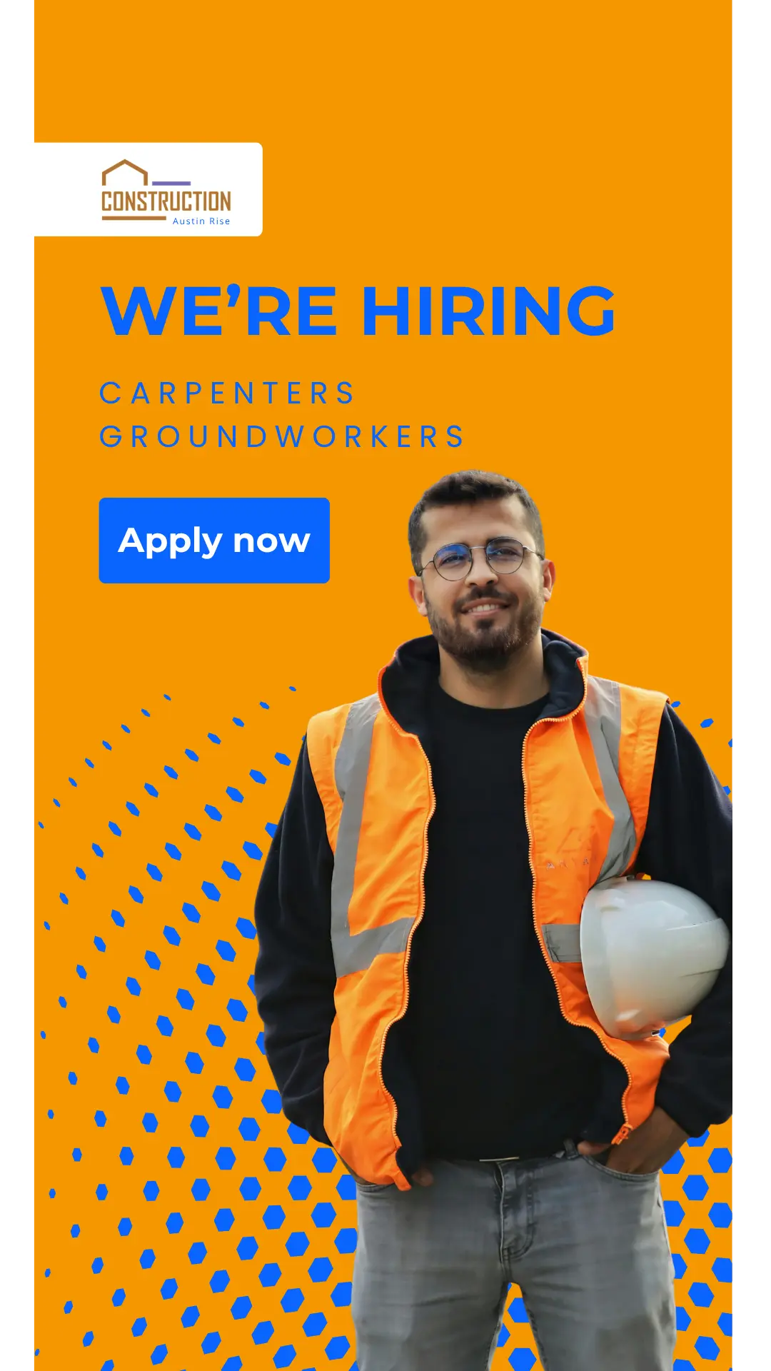 Construction worker recruitment ad