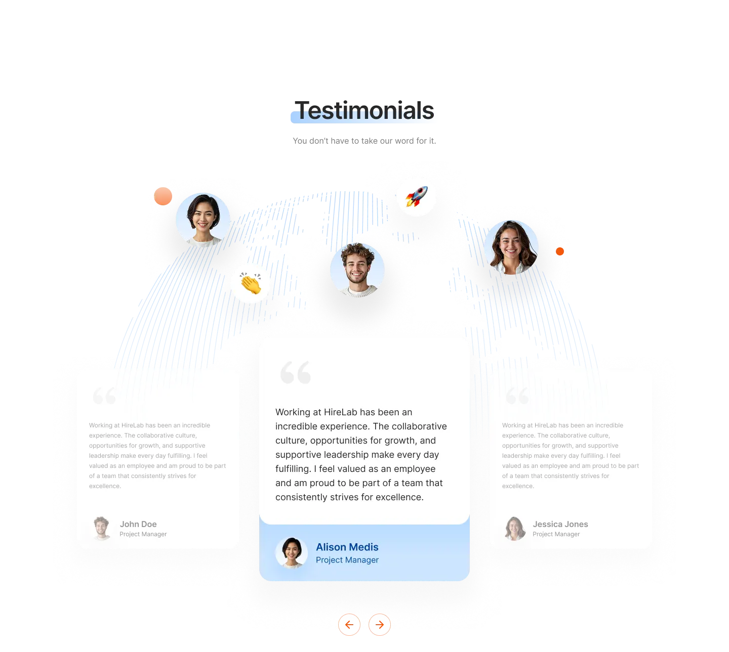 Template 2 - Testimonials